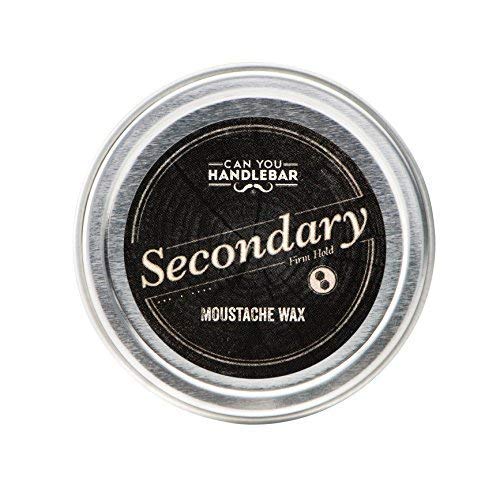 CanyouHandlebar - Secondary - Cera para bigote de fijación fuerte para hombres | Ingredientes naturales | 28,3 gr. Lata de acero inoxidable