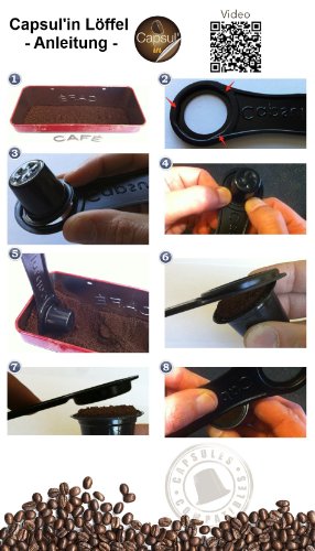 Capsul´in capsulin Capsulas rellenable para sistema Nespresso, caja de 100