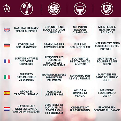 Cápsulas de Arándano Rojo y D-Manosa 1500 mg- Suplemento Natural Para Ayudar a Combatir Las Infecciones Urinarias, Con D-Manosa y Arándanos frescos Promueve Salud Urinaria y del Riñón, 60 Cápsulas