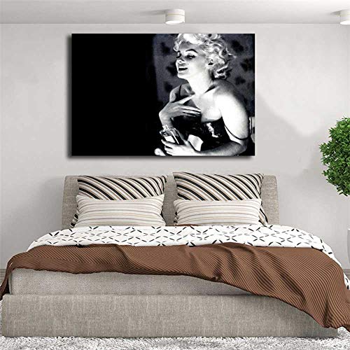 CAPTIVATE HEART Pintura de la Lona 40x60cm sin Marco Marilyn Monroe con Chaneles, Sala de Estar, decoración del hogar, Arte de Pared Moderno, Pintura al óleo, póster, Ilustraciones
