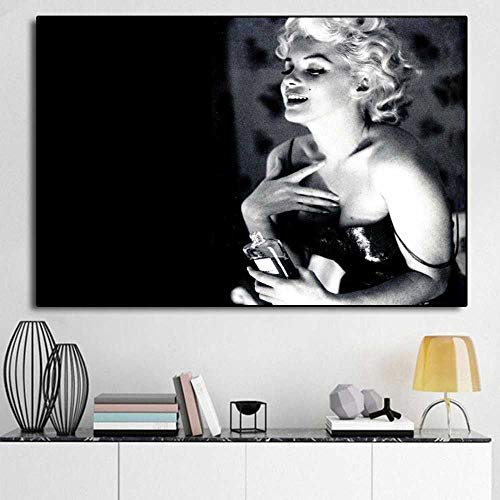 CAPTIVATE HEART Pintura de la Lona 40x60cm sin Marco Marilyn Monroe con Chaneles, Sala de Estar, decoración del hogar, Arte de Pared Moderno, Pintura al óleo, póster, Ilustraciones