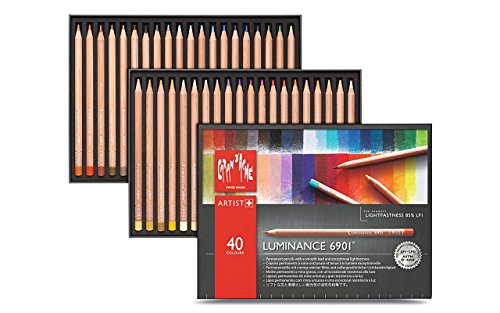 Caran d'Ache Luminance 6901 - Paquete de 40 lápices de colores, multicolor