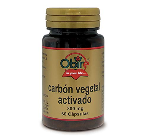 Carbón vegetal activado 300 mg. 60 capsulas