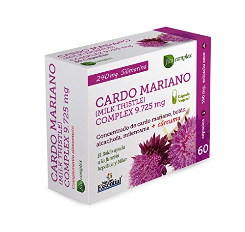 Cardo mariano complex 9.725 mg 60 cápsulas con boldo, milenrama, alcachofa y cúrcuma.