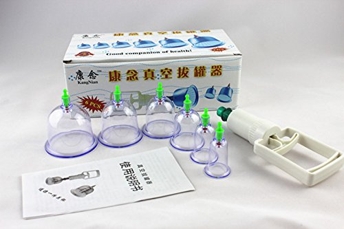 CareforYou® - Juego de 6 tazas de cuidado personal tradicional chino de vacío cuerpo con ventosas para terapia de acupresión saludable kit de succión kit KN6