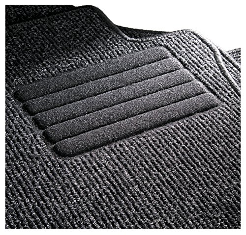 CarFashion 255258 Auto Alfombra Soporte sin Juego de alfombrillas para Matte plana BasicRips-Textil, Negro, 4-Piezas