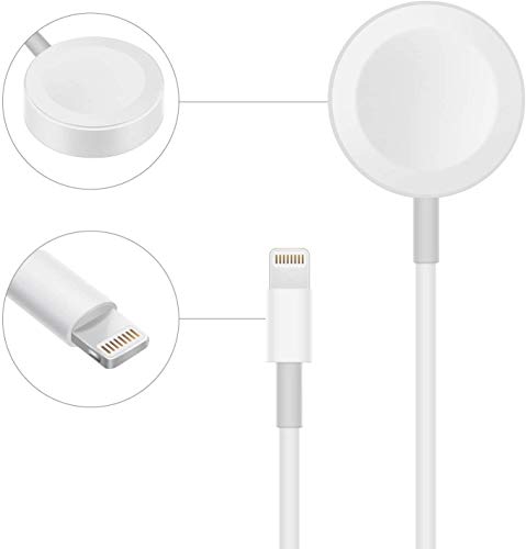 Cargador Apple Watch,Cable de Carga magnético 2 en 1 para Apple Watch/iWatch,Cable de Carga inalámbrico Apple Watch Compatible para teléfono iWatch Series 5/4/3/2/1 11/11P/XR/XS/X/8/7/6/Pad Air/Mini
