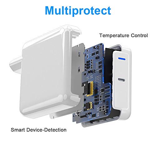 Cargador compatible con Mac Book Pro 87W, Adaptador de corriente con 2 M USB-C a USB-C Ac Cable, Tipo C PD Wall Charger para Compatible con Samsung, Nexus, Nintendo Switch, Lenovo, ASUS, Acer, Dell