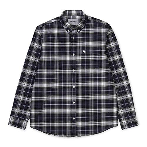 Carhartt L/s Linville Camisa para Hombre Azul/Wax S