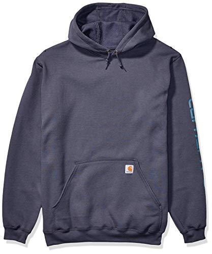 Carhartt Midweight Sleeve Logo Hooded Sweatshirt Sudadera con Capucha, Sulfato De Cobre, XXXXXL para Hombre