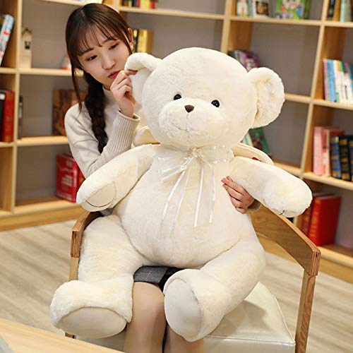 Caring Wings Hug Angel Bear Plush Toy Rose Fragrant Bear Doll Pillow Wedding Bear Para Enviar A Los Niños, Kawaii Pillow Hugging Pillow, Birthday Gift-1_80Cm