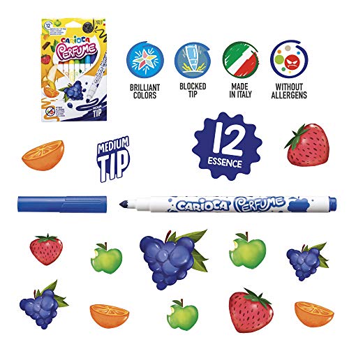 Carioca Set Rotuladores Locos | Kit Rotuladores de Colores Divertidos para Lettering, con Sellos Pastel, Mágicos, Perfume y Muchos Más, con Punta Maxi y Fina, Colores Surtidos 74 Unidades