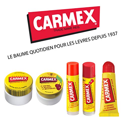 Carmex - Bálsamo hidratante para labios sabor a fresa, SPF 15, 4,25 g