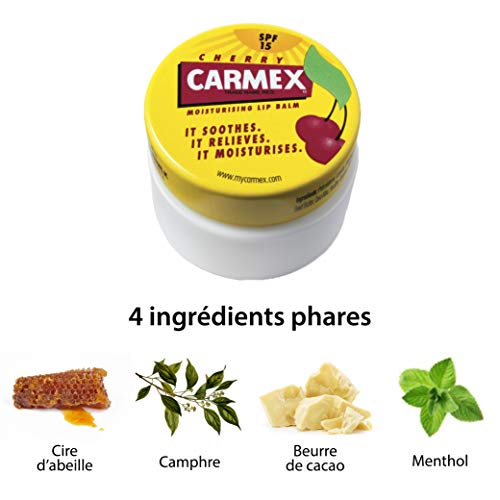 Carmex - Bote de 7,5 g, color cereza