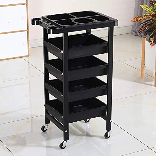 Carro, carro médico, Comer coches, Recoger, Carro médico herramienta del salón de belleza Peluquería Carro con 4 cajones, herramienta de la belleza del balanceo carrito con ruedas, 20 kg de capacidad,