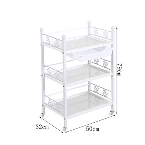 Carro de Mano Coche de Belleza Seis Colores Carro de Peluquería Salón de Belleza Multifunción Salón de Belleza con Cajones Vehículo Utilitario Pintura de Hierro Tres Capas Estante de Panel de Vidrio