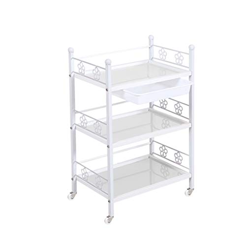 Carro de Mano Coche de Belleza Seis Colores Carro de Peluquería Salón de Belleza Multifunción Salón de Belleza con Cajones Vehículo Utilitario Pintura de Hierro Tres Capas Estante de Panel de Vidrio