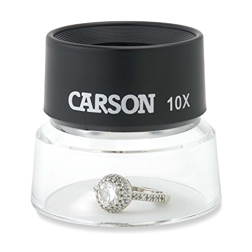 Carson LL-10 Lupa de Contacto LumiLoupe de 10x, negro, transparente