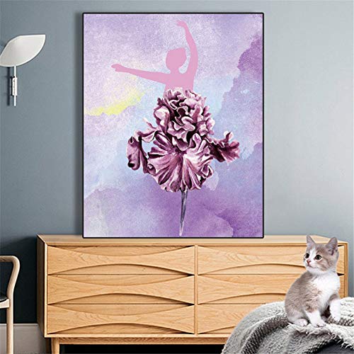 Cartel de la Moda escandinava Carteles e Impresiones de Las Bailarinas GIRS Beauty Art Salon Wall Imágenes Decoración del dormitorio24x32 IN Sin Marco