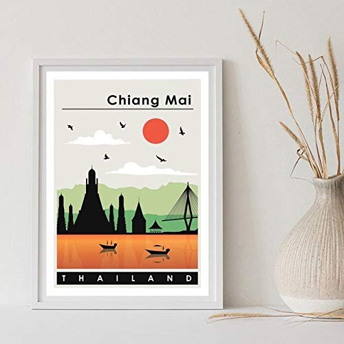 Cartel de lienzo de viaje Sala de estar Hogar Dormitorio Decoración Sin marco 50X70CM