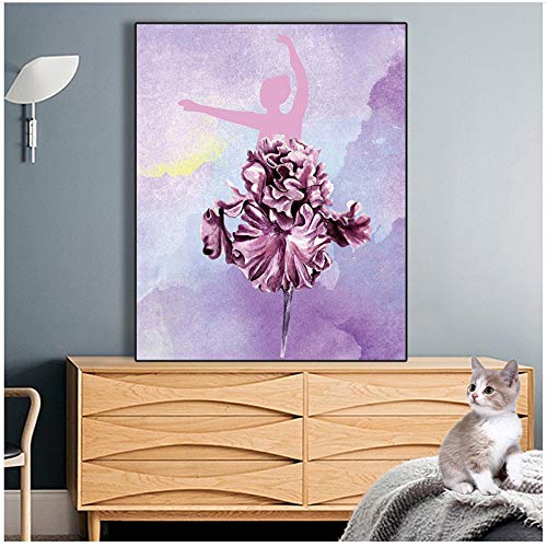 carteles y grabados Cartel de moda Bailes Girs Mordern Arte salón pared Imágenes Decoración del dormitorio decoración-60x80 cm / 23.6"x 31.5" Sin marco