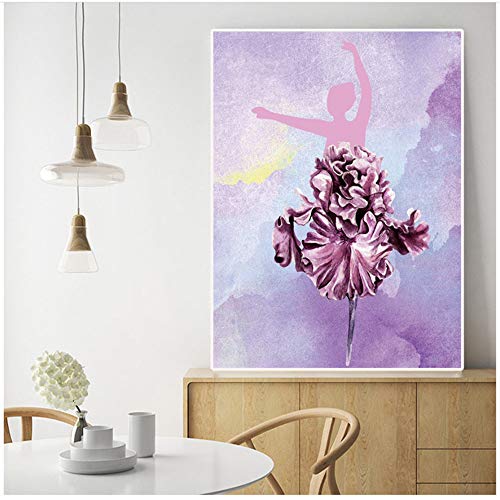 carteles y grabados Cartel de moda Bailes Girs Mordern Arte salón pared Imágenes Decoración del dormitorio decoración-60x80 cm / 23.6"x 31.5" Sin marco
