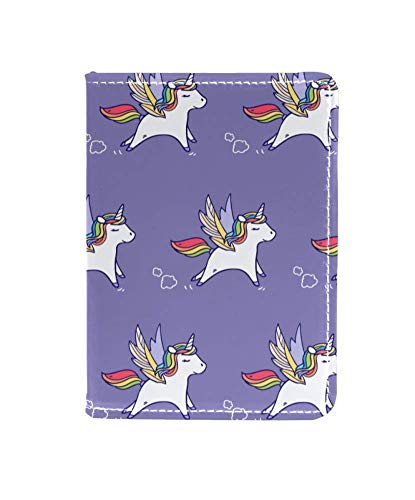 Cartera de la Cubierta del Tenedor del Pasaporte de Pegasus Patern, Protector del Organizador del Pasaporte del Viaje del Estuche de la Tarjeta de Bloqueo RFID