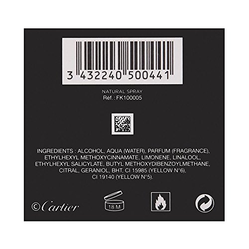 Cartier, Agua de perfume para hombres - 100 gr.