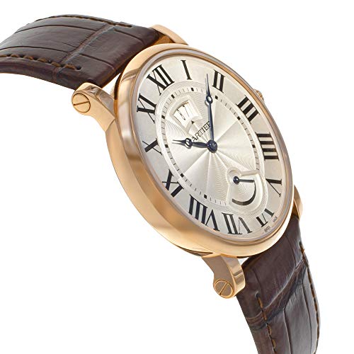 Cartier Rotonde de Cartier esfera de plata 18kt oro rosa reloj para hombre W1556252