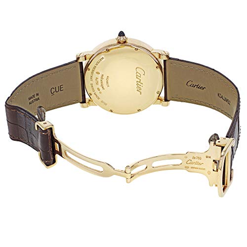 Cartier Rotonde de Cartier esfera de plata 18kt oro rosa reloj para hombre W1556252