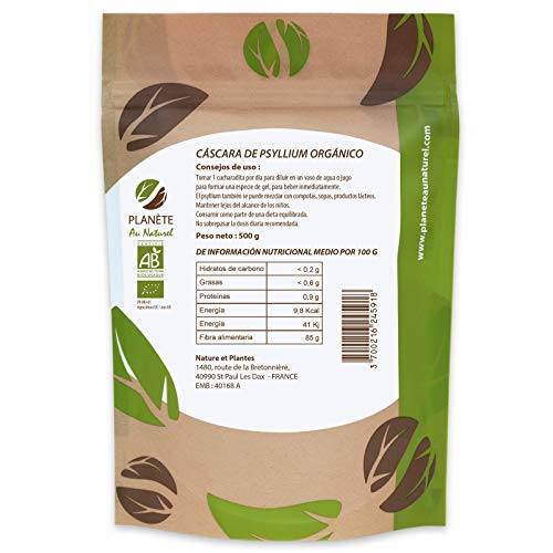 Cáscara de Psyllium Rubio Orgánico - 500g