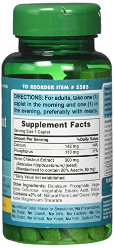 Castaño castaña de Indias, 300 mg 100 Comps Varices Hemorroides Circulación