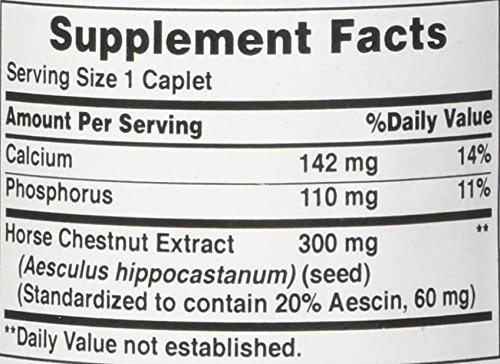 Castaño castaña de Indias, 300 mg 100 Comps Varices Hemorroides Circulación