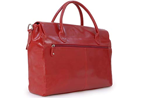 CATWALK COLLECTION - HELENA - Bolso para el portátil - Gran capacidad - Cuero vintage - Rojo