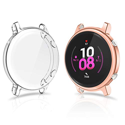 CAVN protector de pantalla Compatible con Huawei Watch GT 2 42mm, 2 unidades de TPU suave, resistente a los arañazos, a prueba de arañazos, carcasa protector para GT 2 42mm