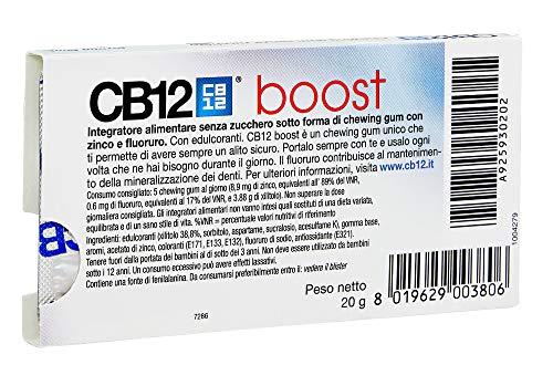 CB12 Boost Sugar Free Gum - Strong Mint (3) by CB12