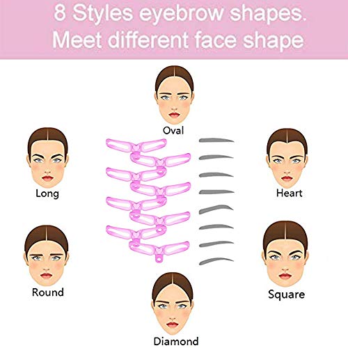 Cejas Plantilla Kit,Plantilla Cejas Microblading,Plantillas Cejas Perfectas,Eyebrow Stencils,Plantillas Cejas Maquillaje,Herramientas de Maquillaje de Cejas