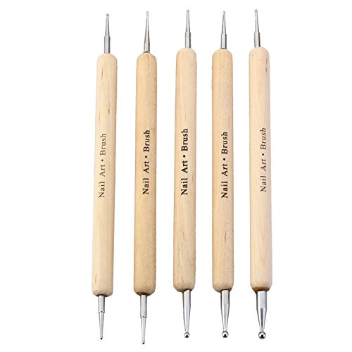 CellDeal 20pcs Nail Art Designing Painting Dotting Detailing Pen Brushes Bundle Tool Kit