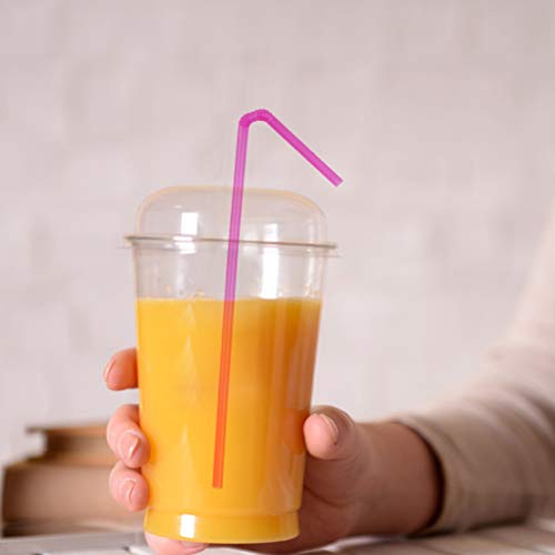 CENBEN Pajitas 400 pajitas de plástico Pajitas Desechables de Material PP de Calidad alimentaria Pajitas Brillantes Pajitas Flexibles Apto para Alimentos, ecológico