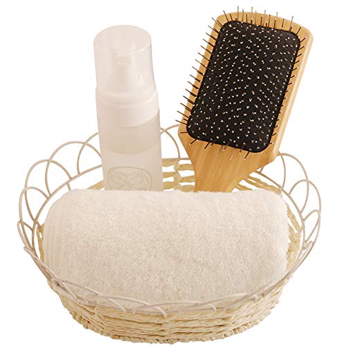 Cepillo Bambu,LUOLLOVE Cepillo Pelo con Cerdas Naturales,Hair Comb Anti Static,Regalo Cepillo Cabello para Mujer,Hombres y Niños(C Tipo)