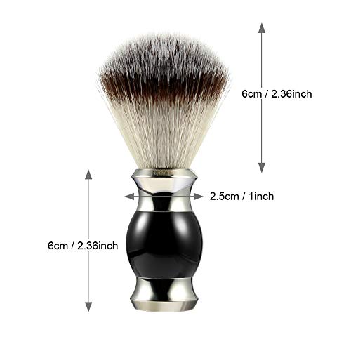 Cepillo de afeitado GRUTTI apto para veganos, de fibra silvertip sintética, para peluquería y barba, color dorado
