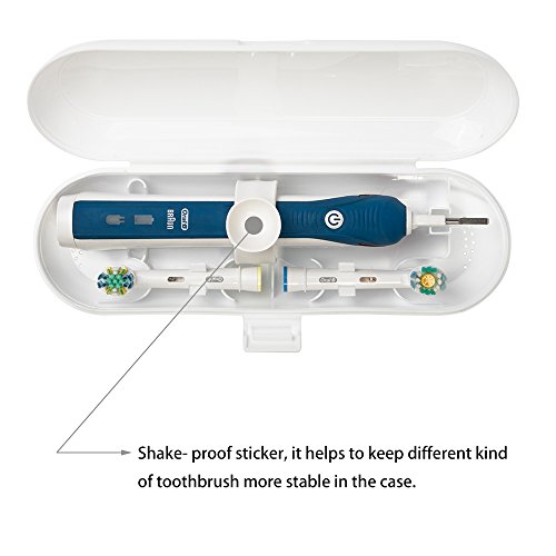 Cepillo de dientes eléctrico de plástico Estuche de viaje compatible con la serie Pro, blanco