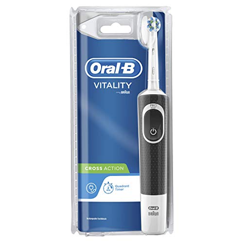 Cepillo de dientes eléctrico Oral-B Pro Vitality Cross Action, recargable, color negro