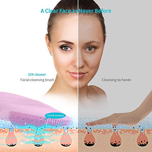 Cepillo de Limpieza Facial - Xpreen Antienvejecimiento Masajeador Facial Electrico IPX7 Resistente al Agua Silicona Limpieza Facial Dispositivo