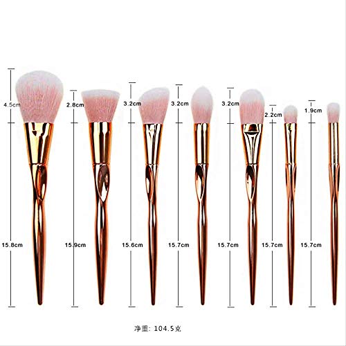 Cepillo De Maquillaje 7 / Rose Gold Diamond Beauty Brush/Makeup Brush Makeup Tool Set Multi-Function Makeup Brush Oro Rosado