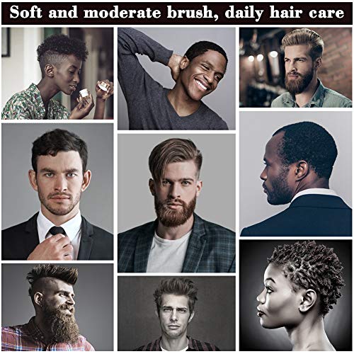 Cepillo de Pelo de Cerdas de Jabalí, Cepillo de Pelo de Paleta para Mujeres Hombres que Reducen la Rotura del Cabello y el Encrespamiento para Largos, Cortos, Gruesos, Rizados, Todo Tipo de Cabello