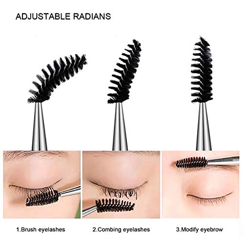 Cepillo de Pestañas 6 Unids Pinceles de Pestañas con Gorra Aplicador para Herramientas de Maquillaje para Viajar