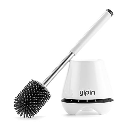 Cepillo para Inodoros,Escobillas de Inodoro, Cepillo y Soporte para Inodoro de Silicona, Juego de portaescobillas para Inodoro para baño, Kit de Cepillo de Limpieza para Inodoro de Silicona
