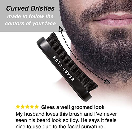 Cepillo para la Barba | Cerdas de Jabalí de Primera Calidad | La Mejor Herramienta para el Cuidado de la Barba| Forma, Estilizar y Desenredar Fácilmente | Usado con Aceites, Bálsamos y Ceras