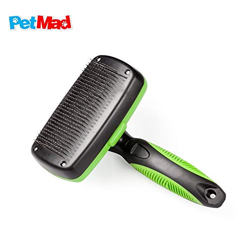 Cepillo para perros fácil de limpiar, cepillo para mascotas, pelo largo, mediano, corto, grueso, ondulado o rizado, cepillo para el cuidado de mascotas